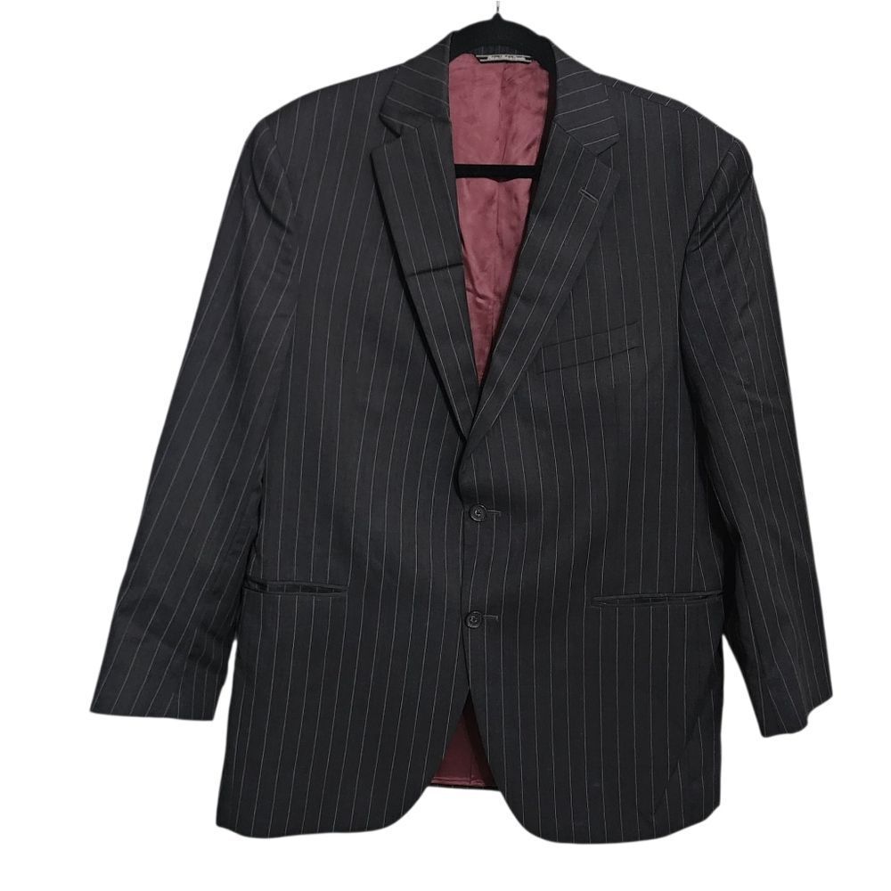Jack Victor Exclusive Collection Sports Coat Jacket Blazer 42R Wool Pin Stripe